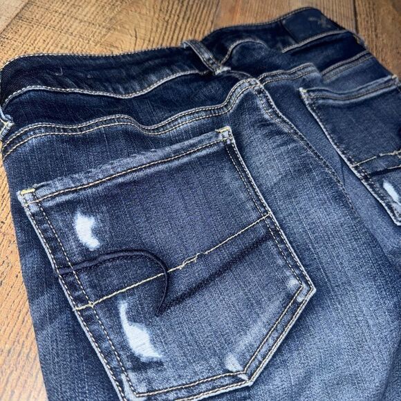 American Eagle AE Skinny Stretch Denim Jeans Jegging Womens 6 Reg 28 - Picture 4 of 12
